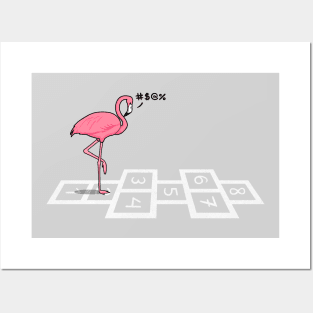 Hopping Flamingo! Life Pun Posters and Art